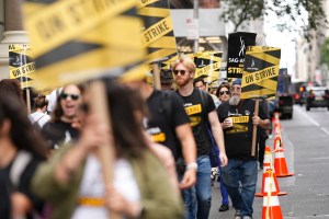 SAG-AFTRA actors on strike