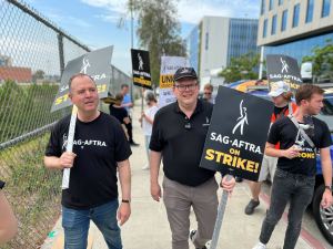 Adam Schiff and SAG-AFTRA executive director Duncan Crabtree-Ireland